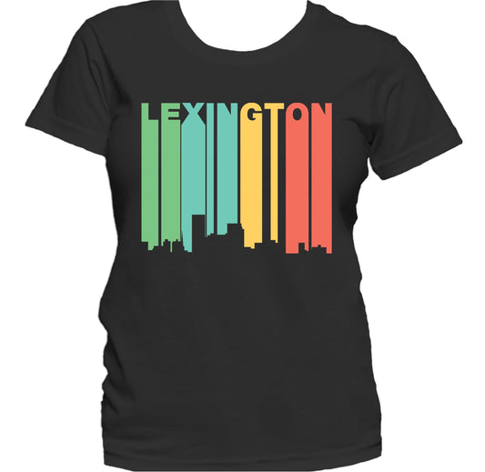 Retro 1970's Style Lexington Kentucky Skyline Women's T-Shirt
