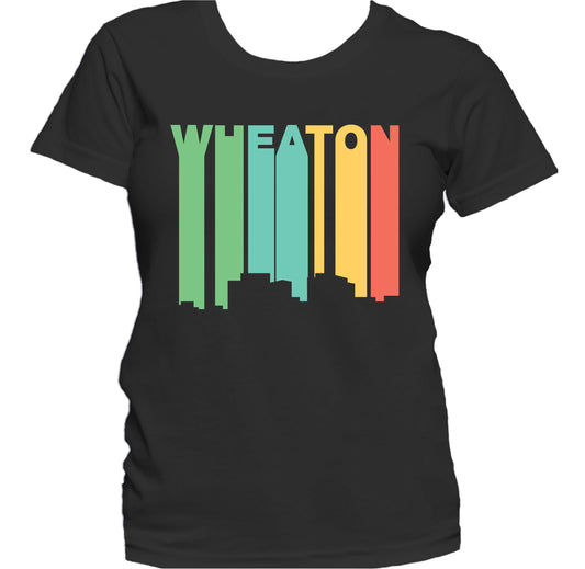 Retro 1970's Style Wheaton Maryland Skyline Women's T-Shirt