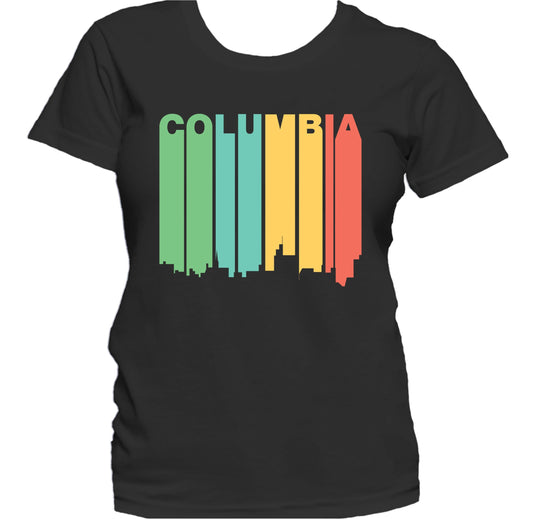 Retro 1970's Style Columbia Missouri Skyline Women's T-Shirt
