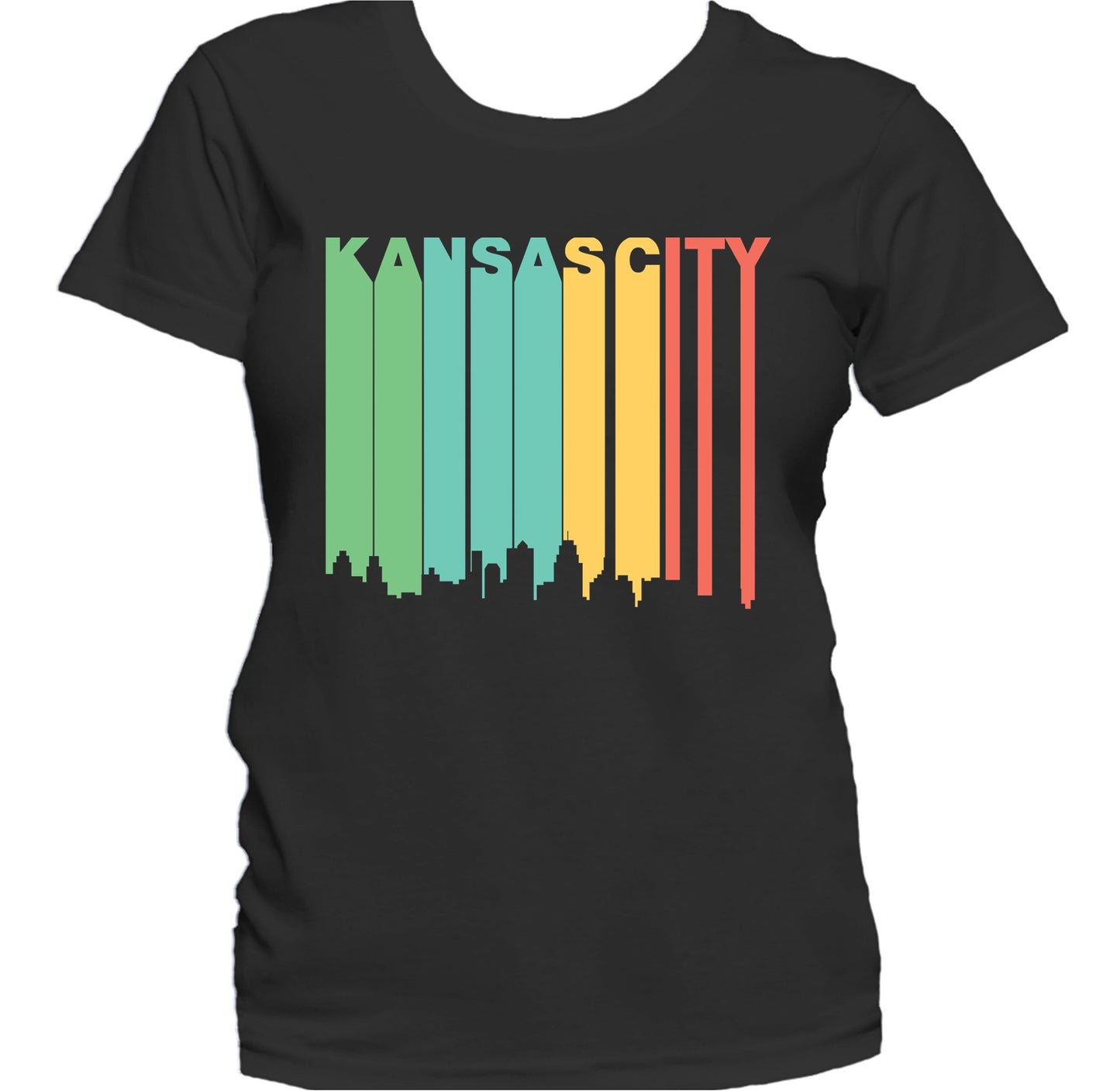 Retro 1970's Style Kansas City Missouri Skyline Women's T-Shirt