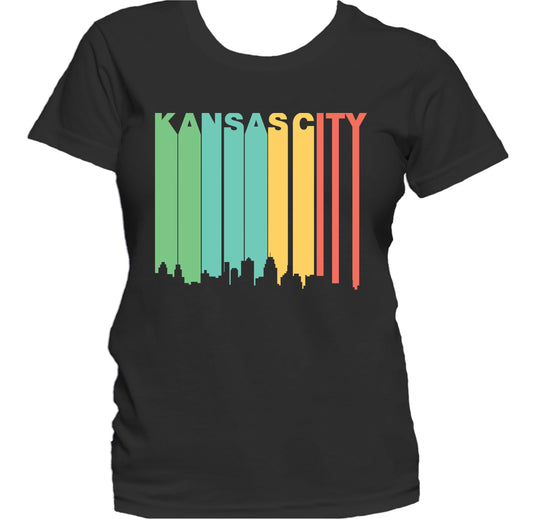 Retro 1970's Style Kansas City Missouri Skyline Women's T-Shirt