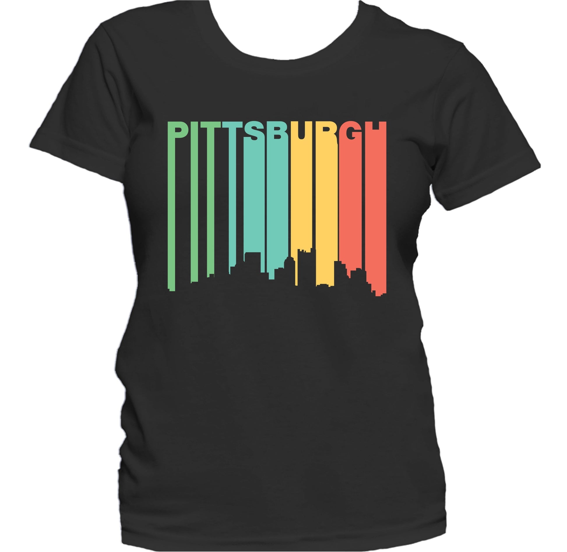 Retro 1970's Style Pittsburgh Pennsylvania Skyline Women's T-Shirt