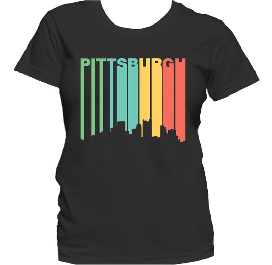 Retro 1970's Style Pittsburgh Pennsylvania Skyline Women's T-Shirt