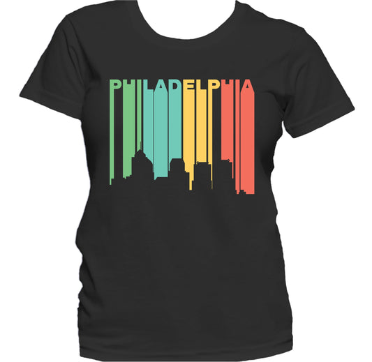 Retro 1970's Style Philadelphia Pennsylvania Skyline Women's T-Shirt