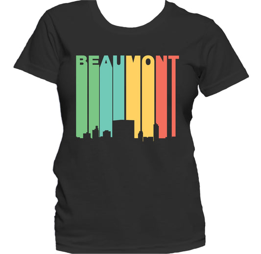 Retro 1970's Style Beaumont Texas Skyline Women's T-Shirt