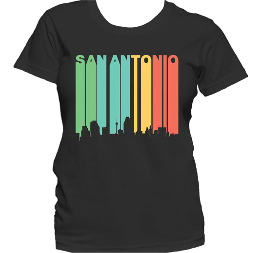 Retro 1970's Style San Antonio Texas Skyline Women's T-Shirt