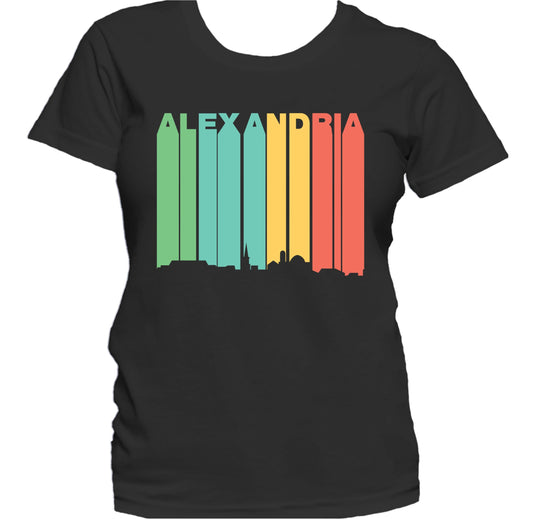 Retro 1970's Style Alexandria Virginia Skyline Women's T-Shirt