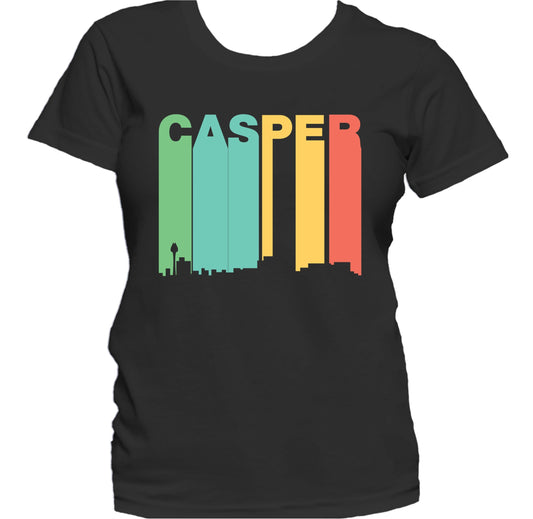 Retro 1970's Style Casper Wyoming Skyline Women's T-Shirt