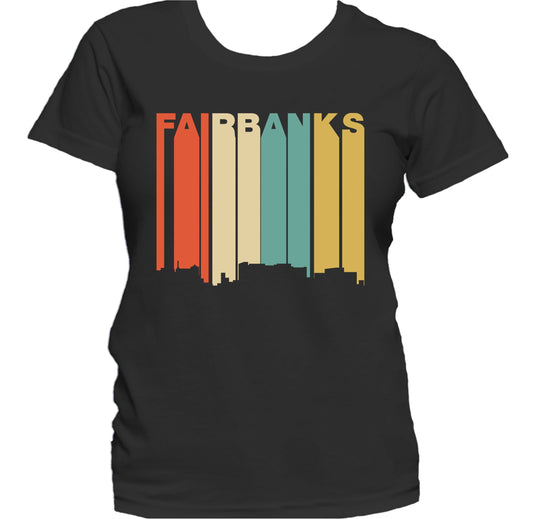 Retro 1970's Style Fairbanks Alaska Skyline Women's T-Shirt