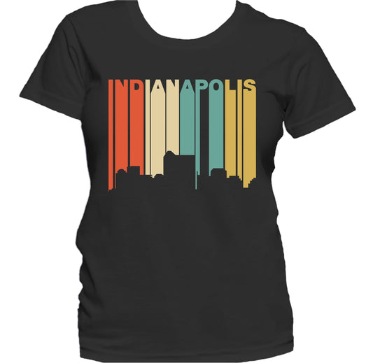 Retro 1970's Style Indianapolis Indiana Skyline Women's T-Shirt