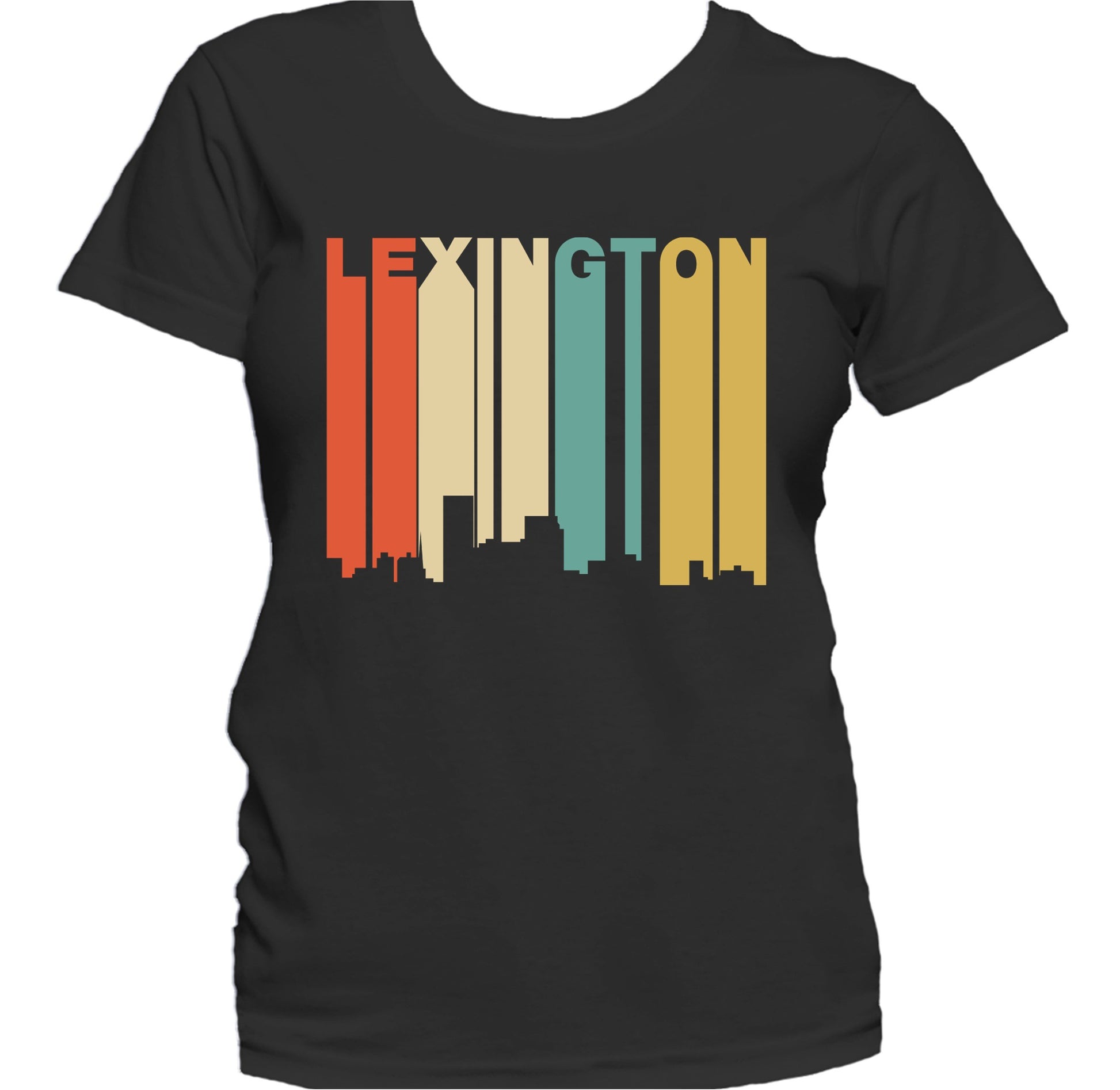 Retro 1970's Style Lexington Kentucky Skyline Women's T-Shirt