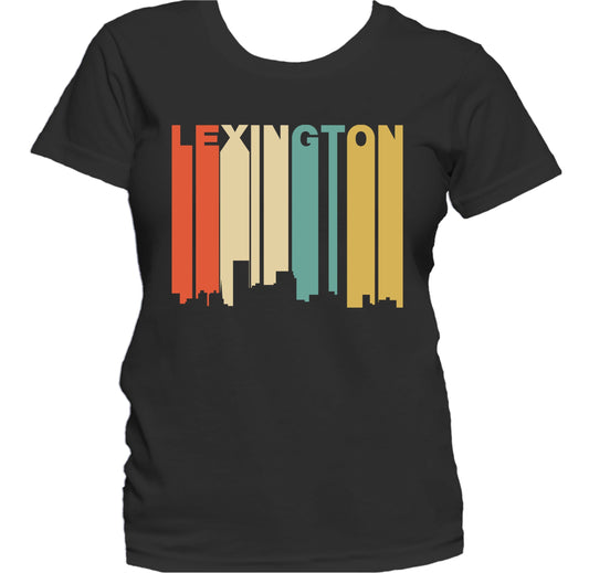 Retro 1970's Style Lexington Kentucky Skyline Women's T-Shirt