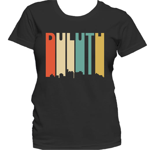 Retro 1970's Style Duluth Minnesota Skyline Women's T-Shirt