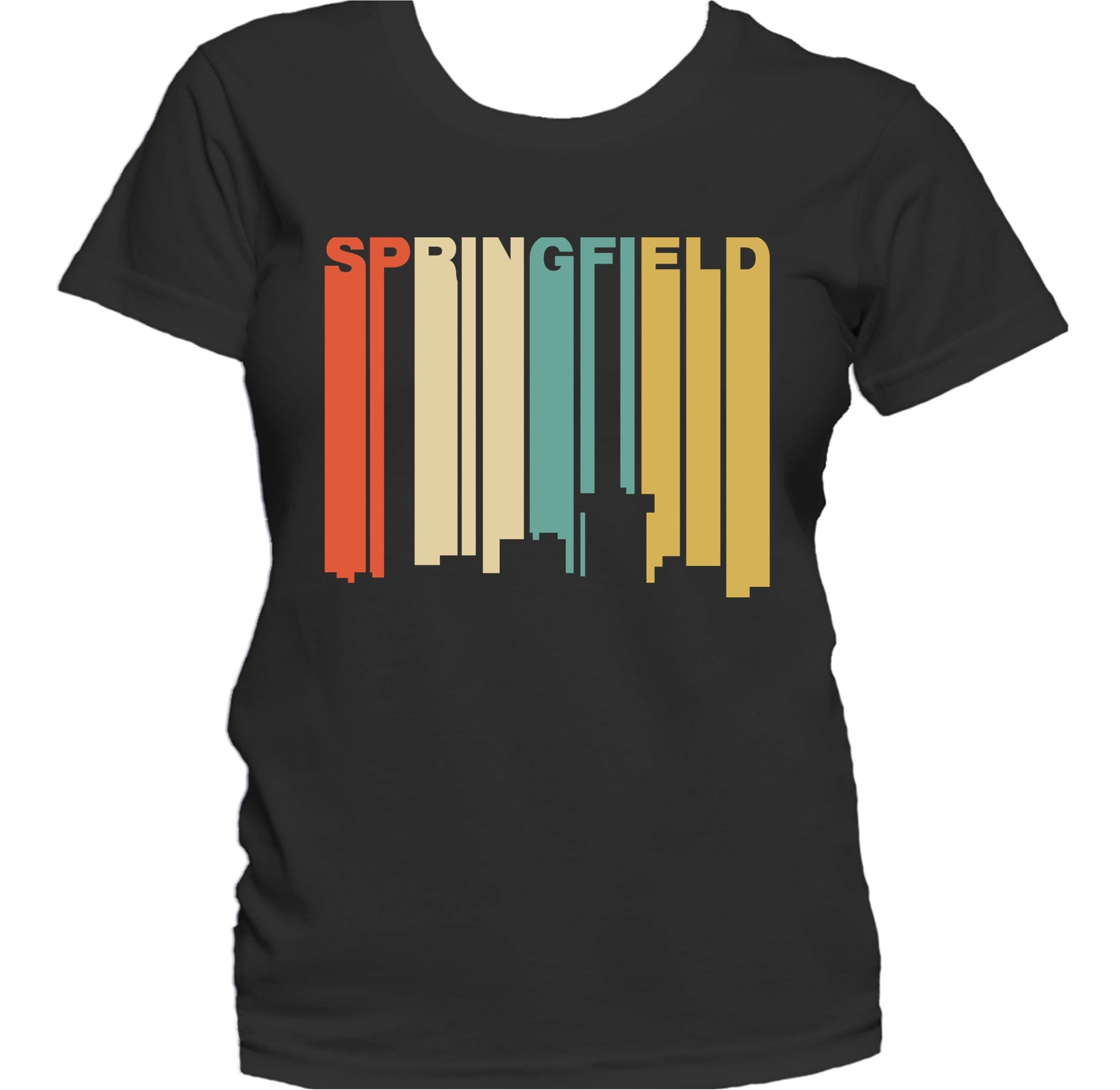 Retro 1970's Style Springfield Missouri Skyline Women's T-Shirt