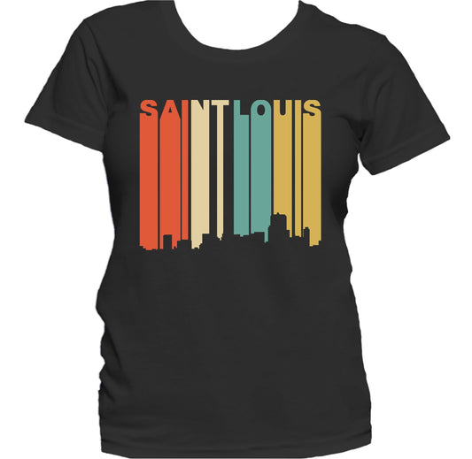 Retro 1970's Style Saint Louis Missouri Skyline Women's T-Shirt