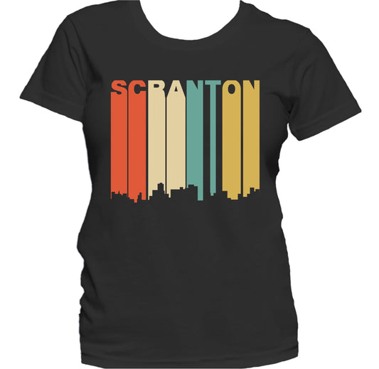 Retro 1970's Style Scranton Pennsylvania Skyline Women's T-Shirt