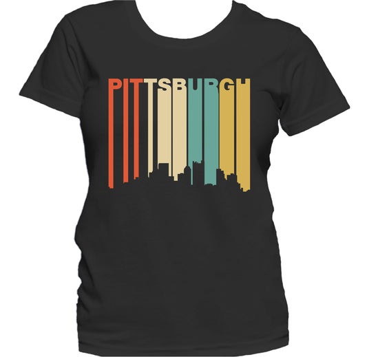 Retro 1970's Style Pittsburgh Pennsylvania Skyline Women's T-Shirt