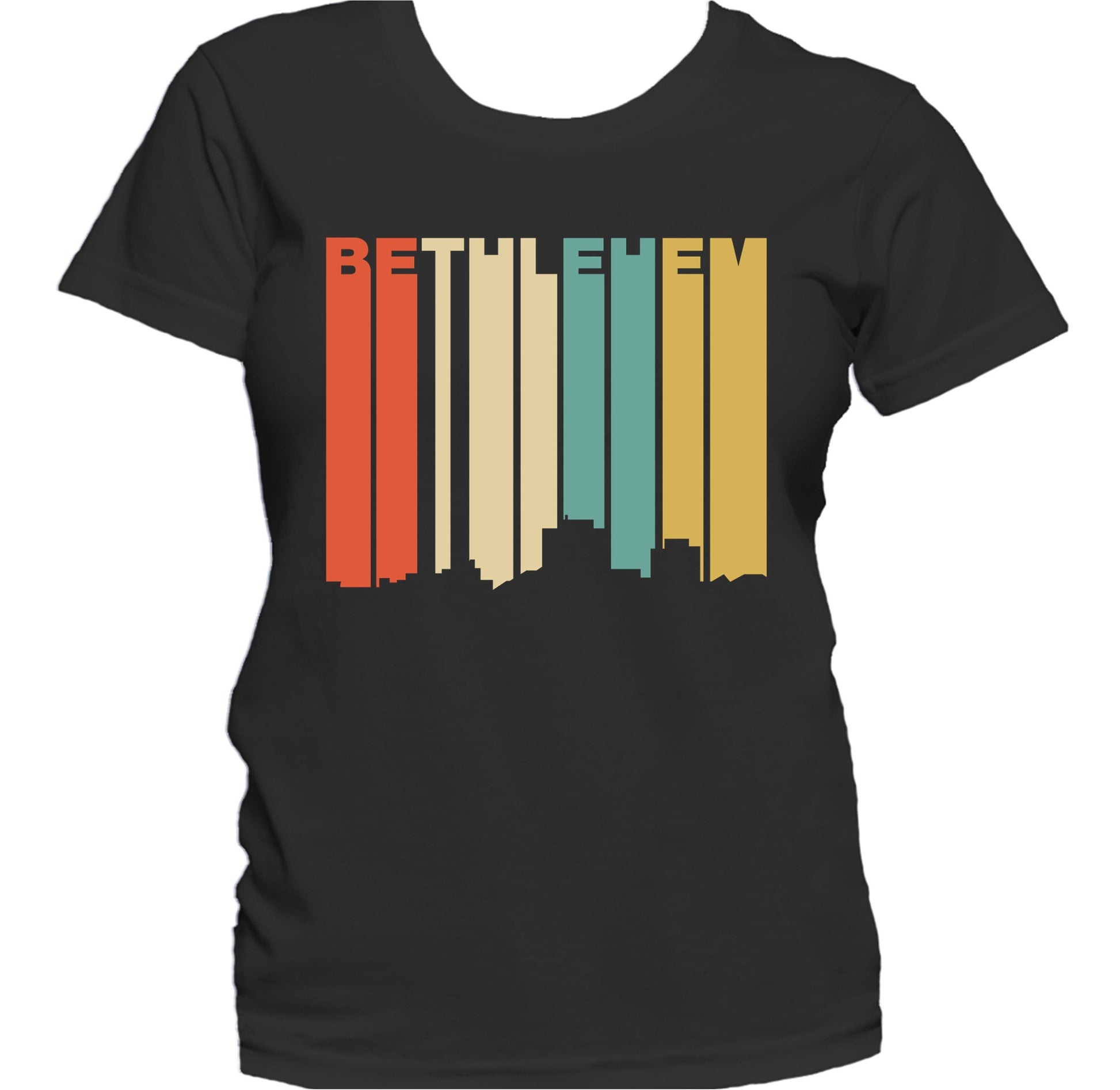 Retro 1970's Style Bethlehem Pennsylvania Skyline Women's T-Shirt