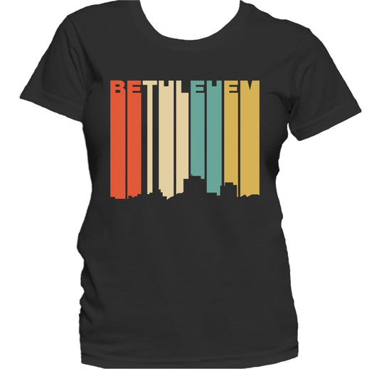 Retro 1970's Style Bethlehem Pennsylvania Skyline Women's T-Shirt