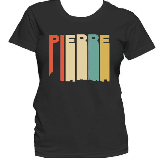 Retro 1970's Style Pierre South Dakota Skyline Women's T-Shirt