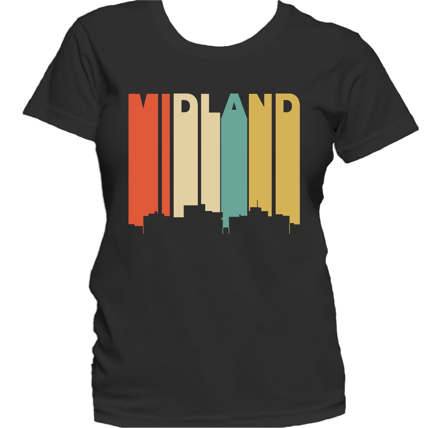 Retro 1970's Style Midland Texas Skyline Women's T-Shirt