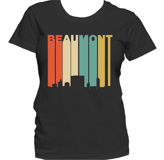 Retro 1970's Style Beaumont Texas Skyline Women's T-Shirt