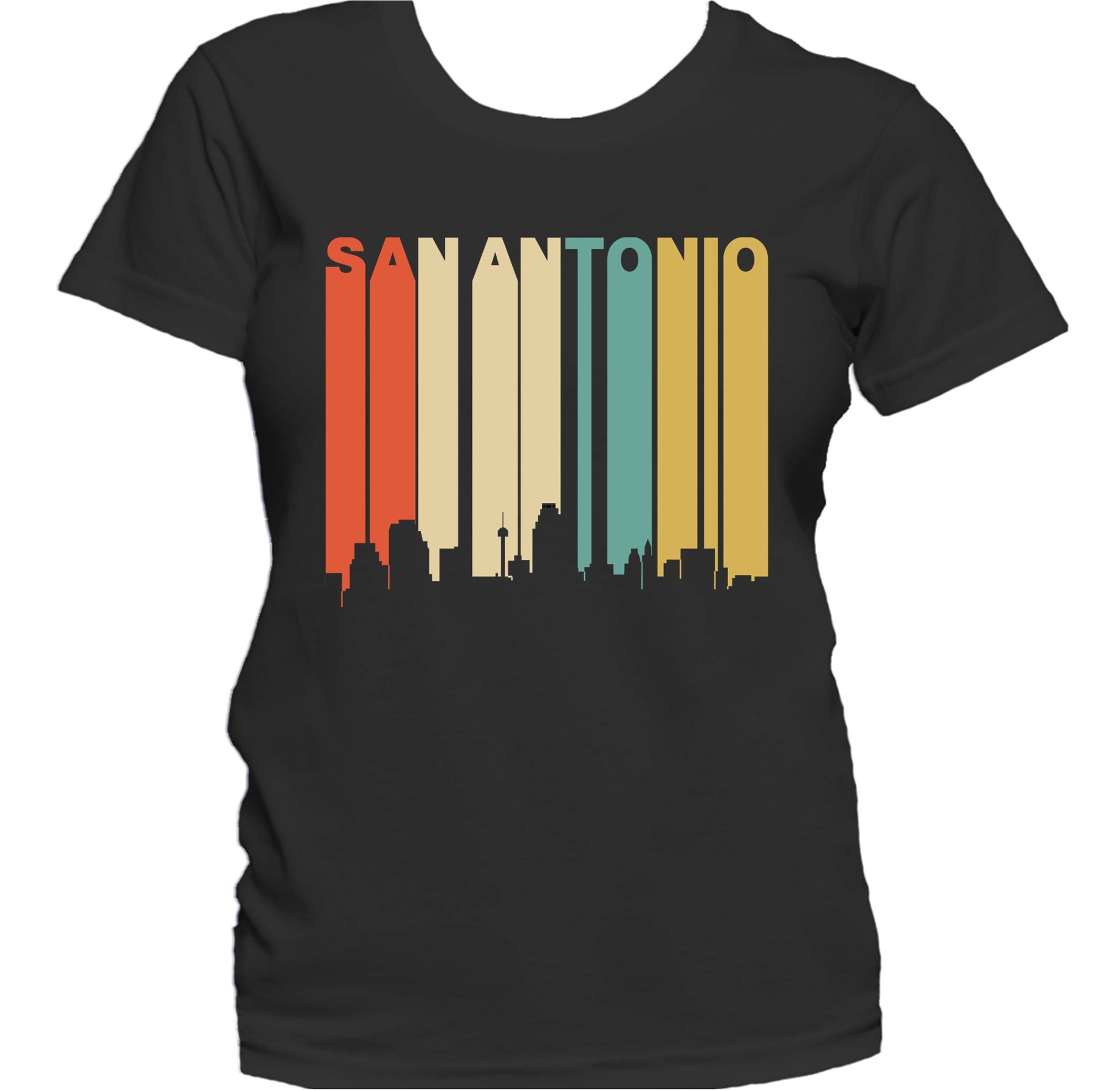 Retro 1970's Style San Antonio Texas Skyline Women's T-Shirt
