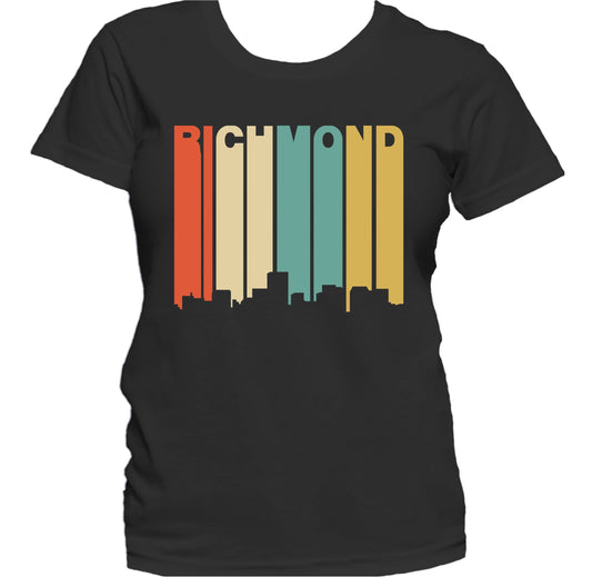 Retro 1970's Style Richmond Virginia Skyline Women's T-Shirt