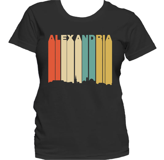 Retro 1970's Style Alexandria Virginia Skyline Women's T-Shirt