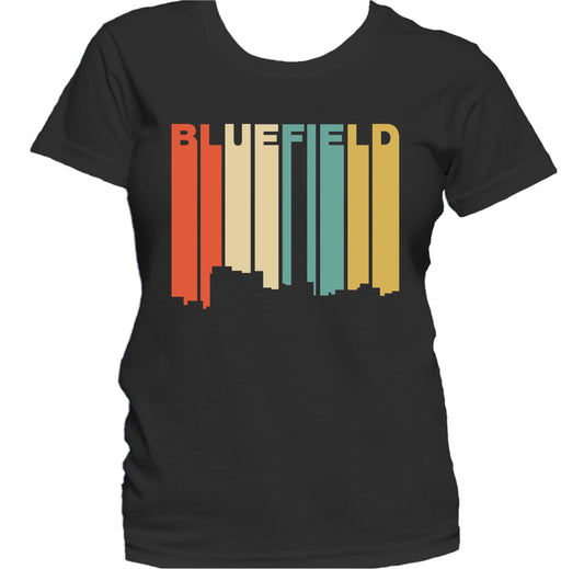 Retro 1970's Style Bluefield West Virginia Skyline Women's T-Shirt