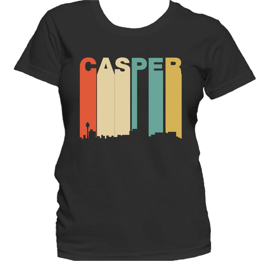 Retro 1970's Style Casper Wyoming Skyline Women's T-Shirt