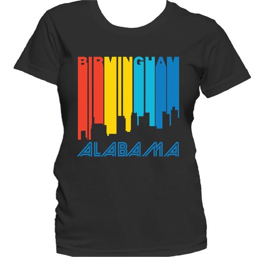 Retro 1970's Style Birmingham Alabama Skyline Women's T-Shirt