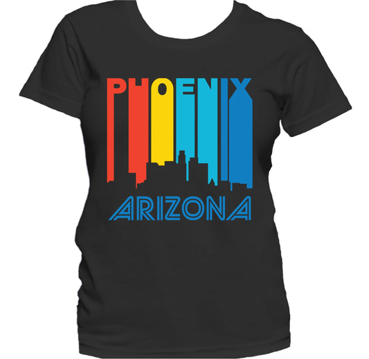 Retro 1970's Style Phoenix Arizona Skyline Women's T-Shirt