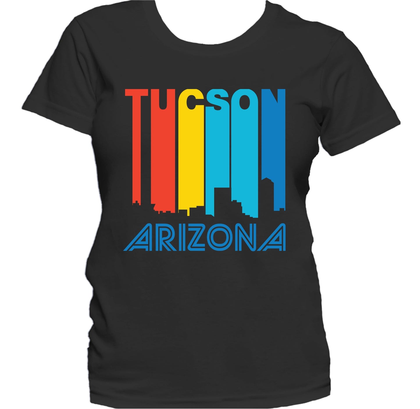 Retro 1970's Style Tucson Arizona Skyline Women's T-Shirt