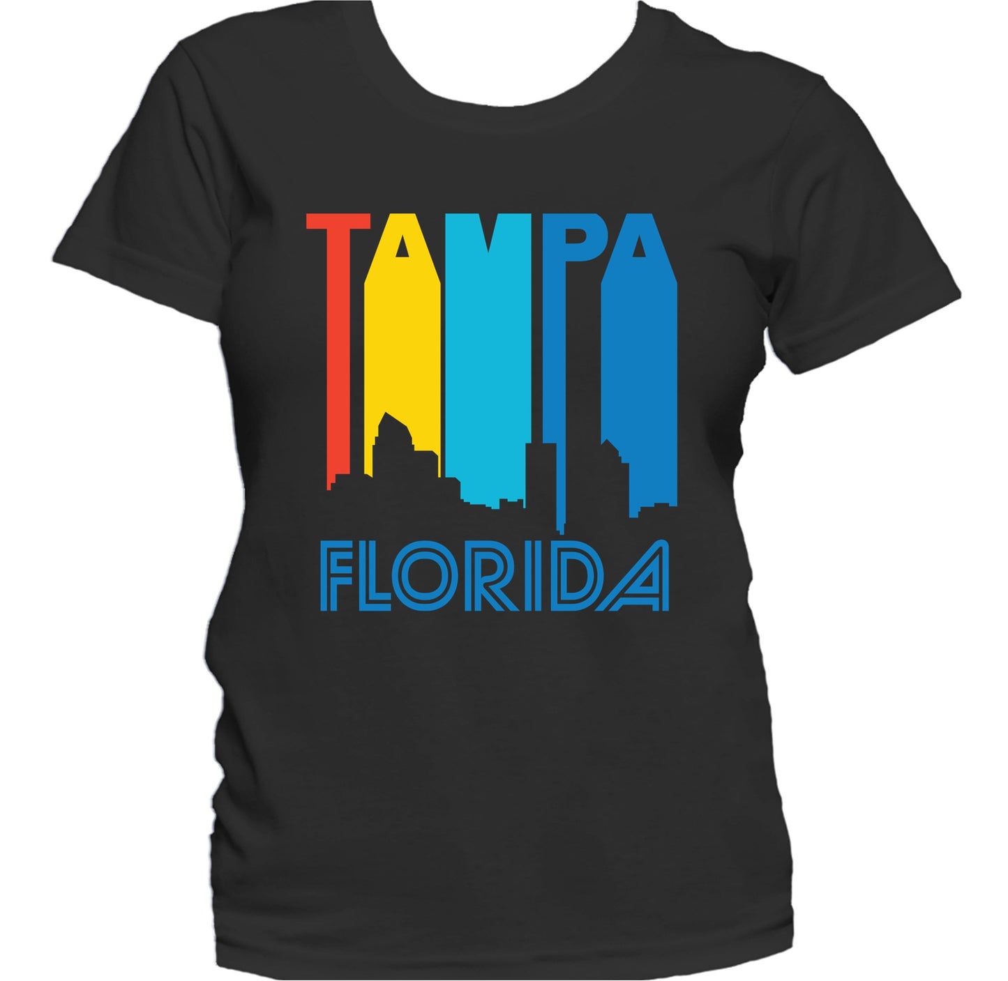 Retro 1970's Style Tampa Florida Skyline Women's T-Shirt