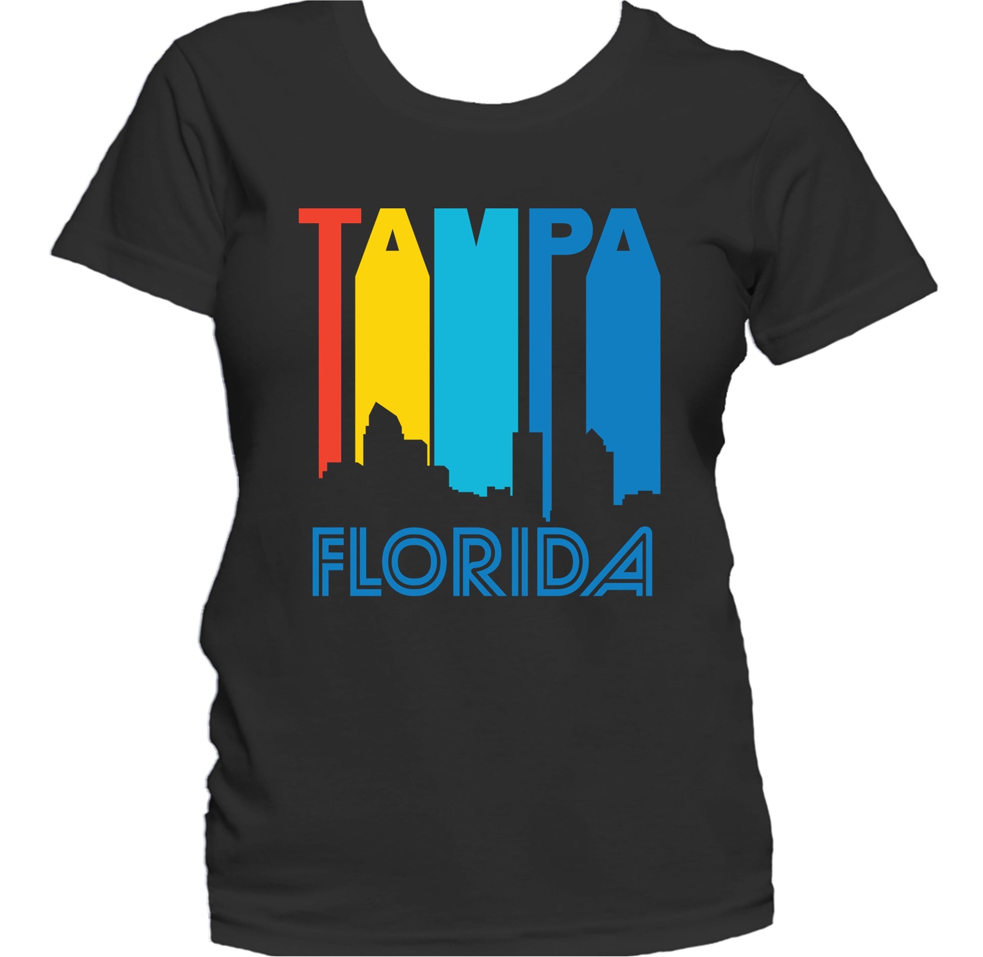 Retro 1970's Style Tampa Florida Skyline Women's T-Shirt