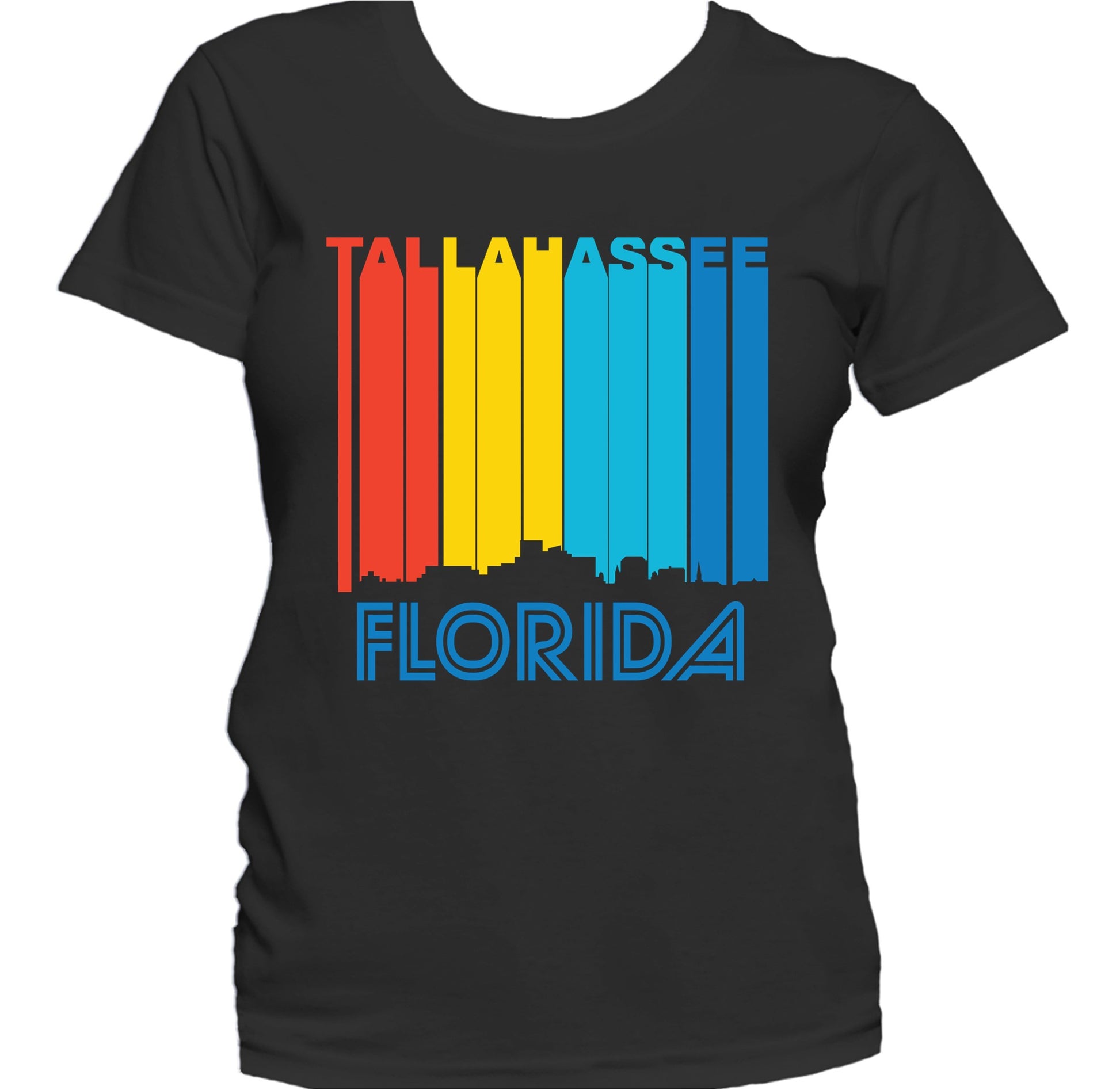Retro 1970's Style Tallahassee Florida Skyline Women's T-Shirt