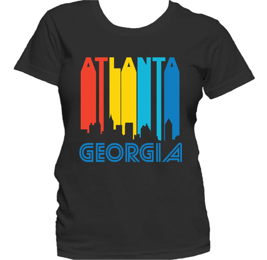 Retro 1970's Style Atlanta Georgia Skyline Women's T-Shirt