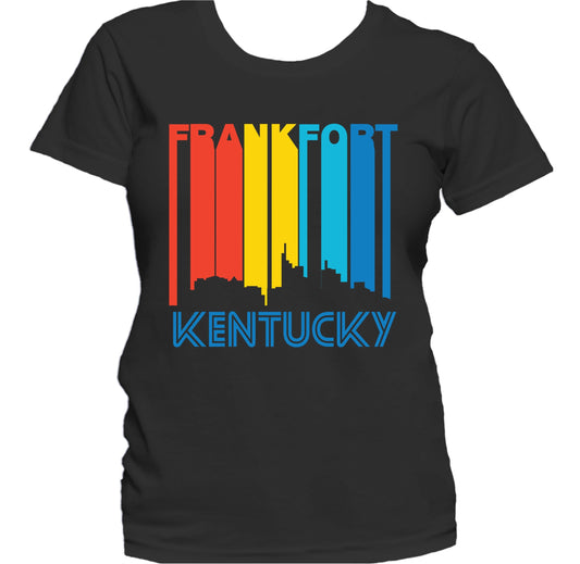 Retro 1970's Style Frankfort Kentucky Skyline Women's T-Shirt