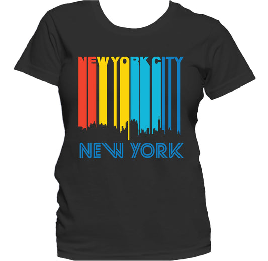 Retro 1970's Style New York City Skyline Women's T-Shirt