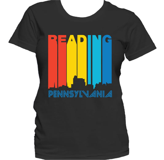Retro 1970's Style Reading Pennsylvania Skyline Women's T-Shirt
