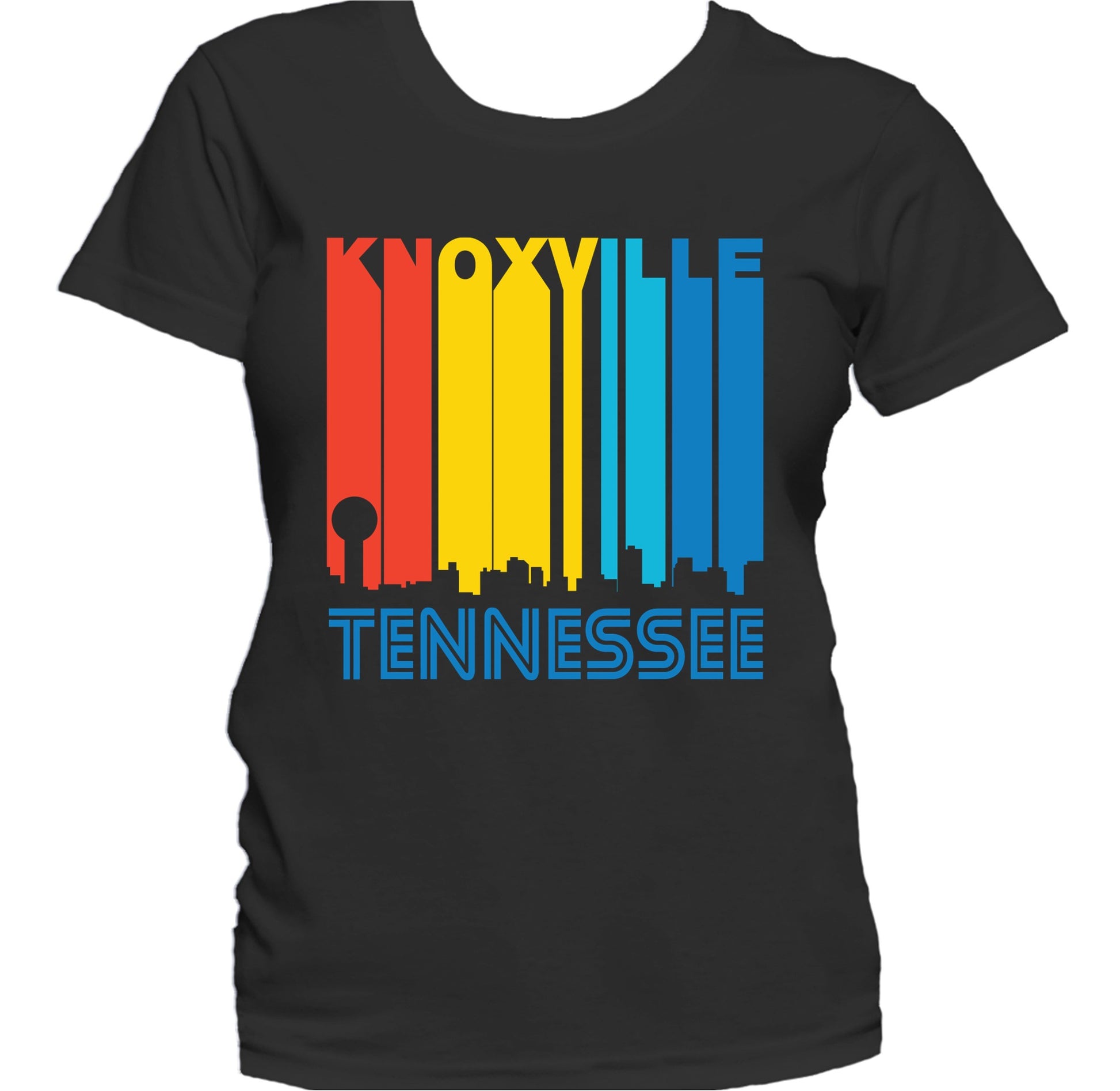 Retro 1970's Style Knoxville Tennessee Skyline Women's T-Shirt