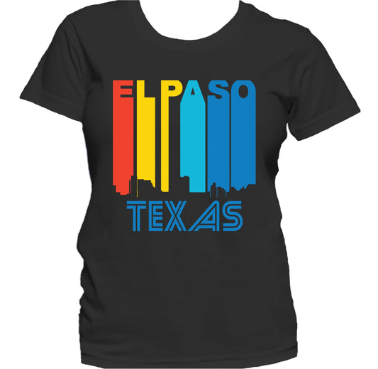 Retro 1970's Style El Paso Texas Skyline Women's T-Shirt