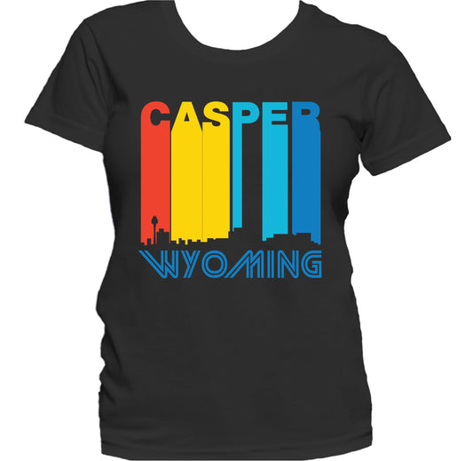 Retro 1970's Style Casper Wyoming Skyline Women's T-Shirt