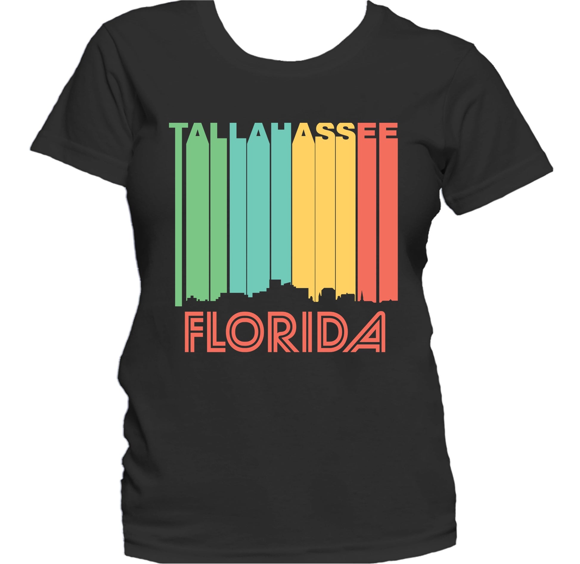 Retro 1970's Style Tallahassee Florida Skyline Women's T-Shirt