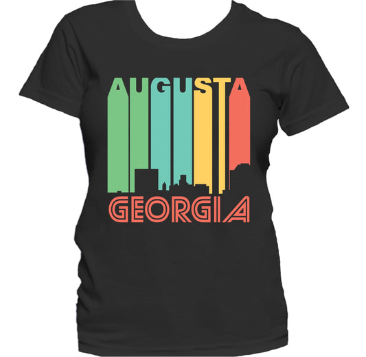 Retro 1970's Style Augusta Georgia Skyline Women's T-Shirt
