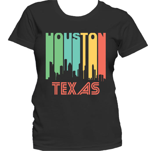 Retro 1970's Style Houston Texas Skyline Women's T-Shirt