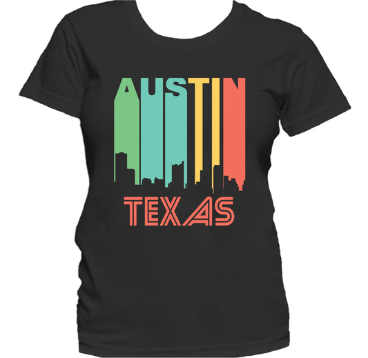 Retro 1970's Style Austin Texas Skyline Women's T-Shirt
