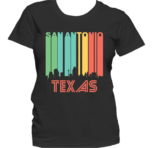 Retro 1970's Style San Antonio Texas Skyline Women's T-Shirt
