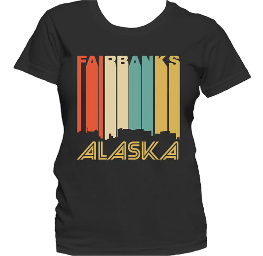 Retro 1970's Style Fairbanks Alaska Skyline Women's T-Shirt